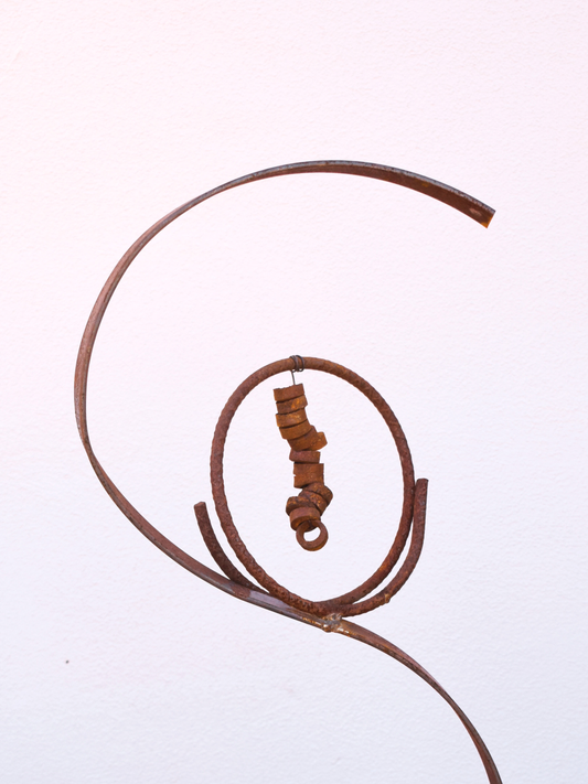 Desert Swirl β Abstract Metal Sculpture