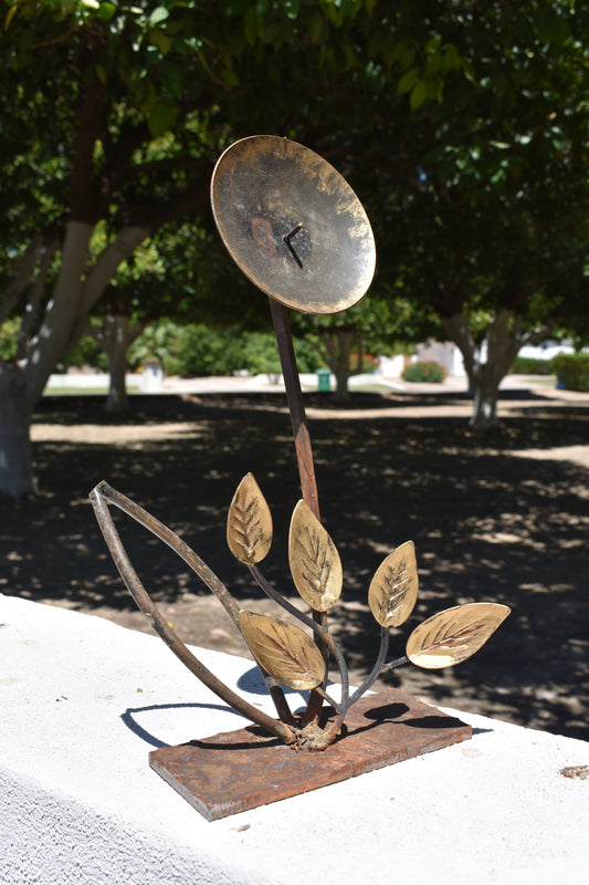 Full Moon Bloom — Original Metal Sculpture