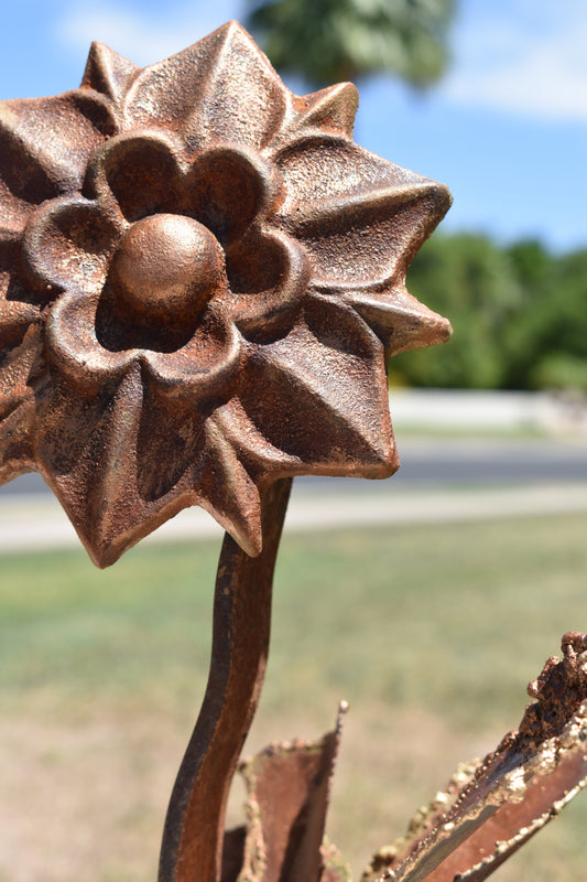 Copper Dahlia — Original Metal Sculpture