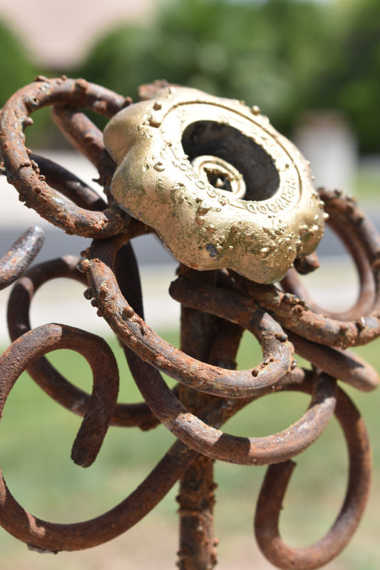Valve Bloom β Original Metal Sculpture
