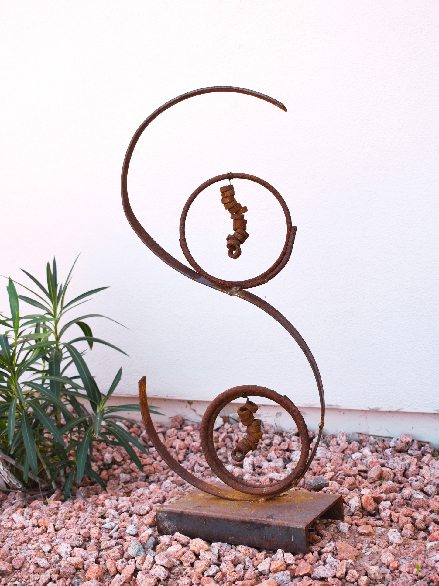 Desert Swirl — Abstract Metal Sculpture