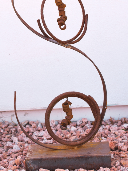 Desert Swirl — Abstract Metal Sculpture