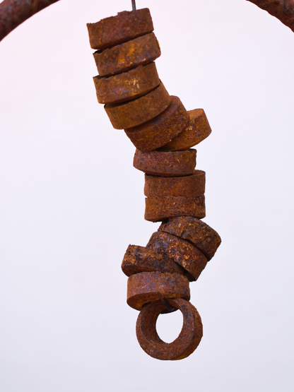 Desert Swirl — Abstract Metal Sculpture