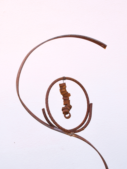 Desert Swirl — Abstract Metal Sculpture