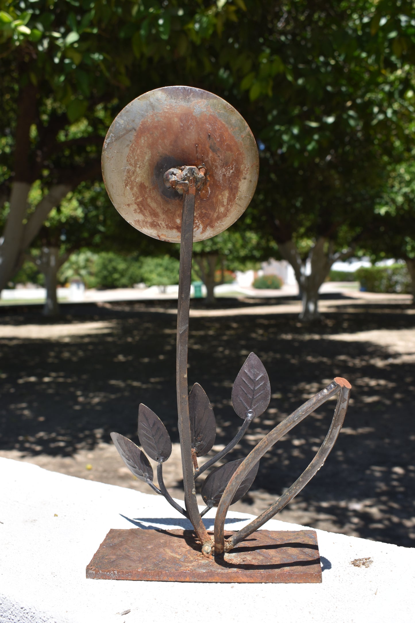 Full Moon Bloom — Original Metal Sculpture