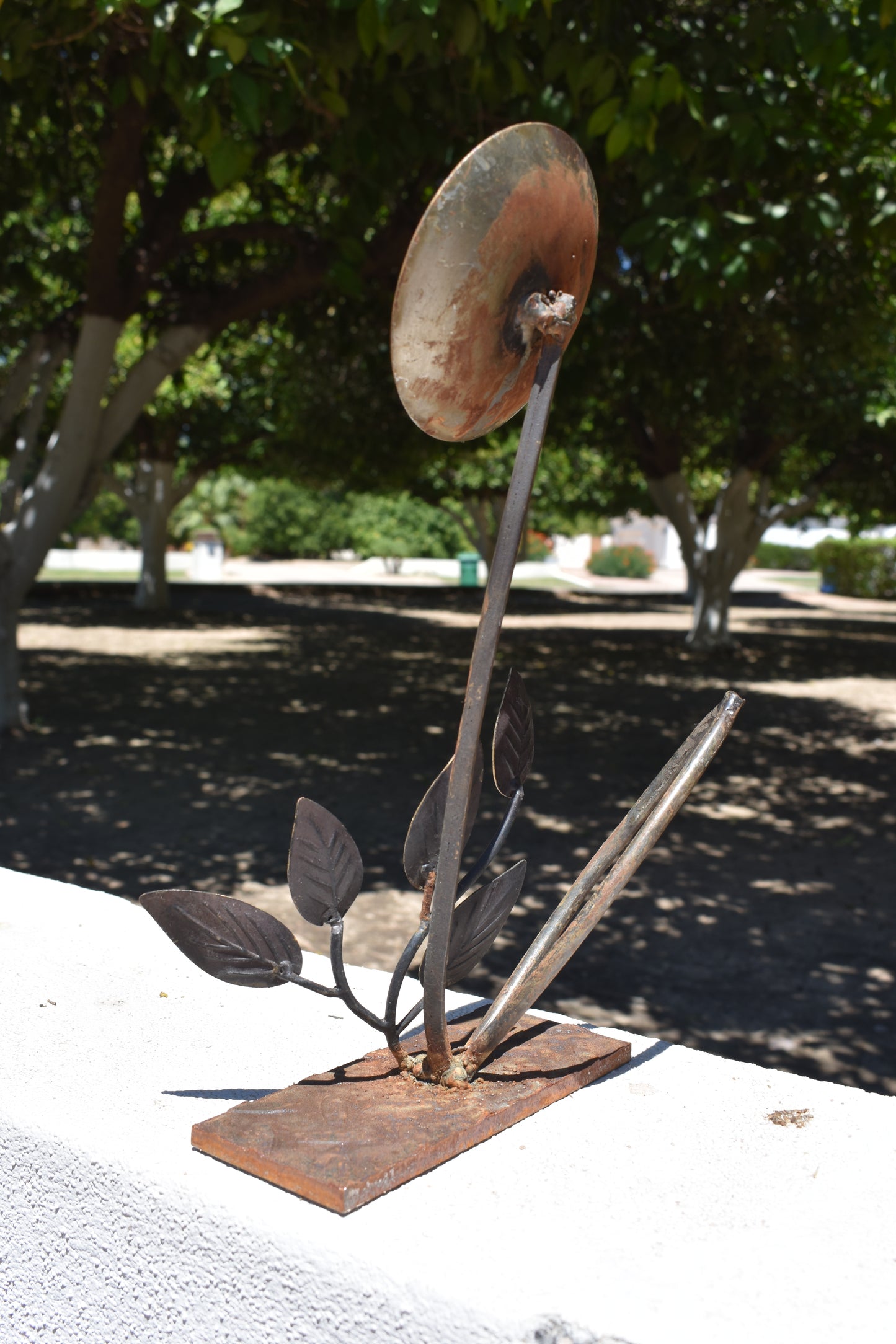 Full Moon Bloom — Original Metal Sculpture