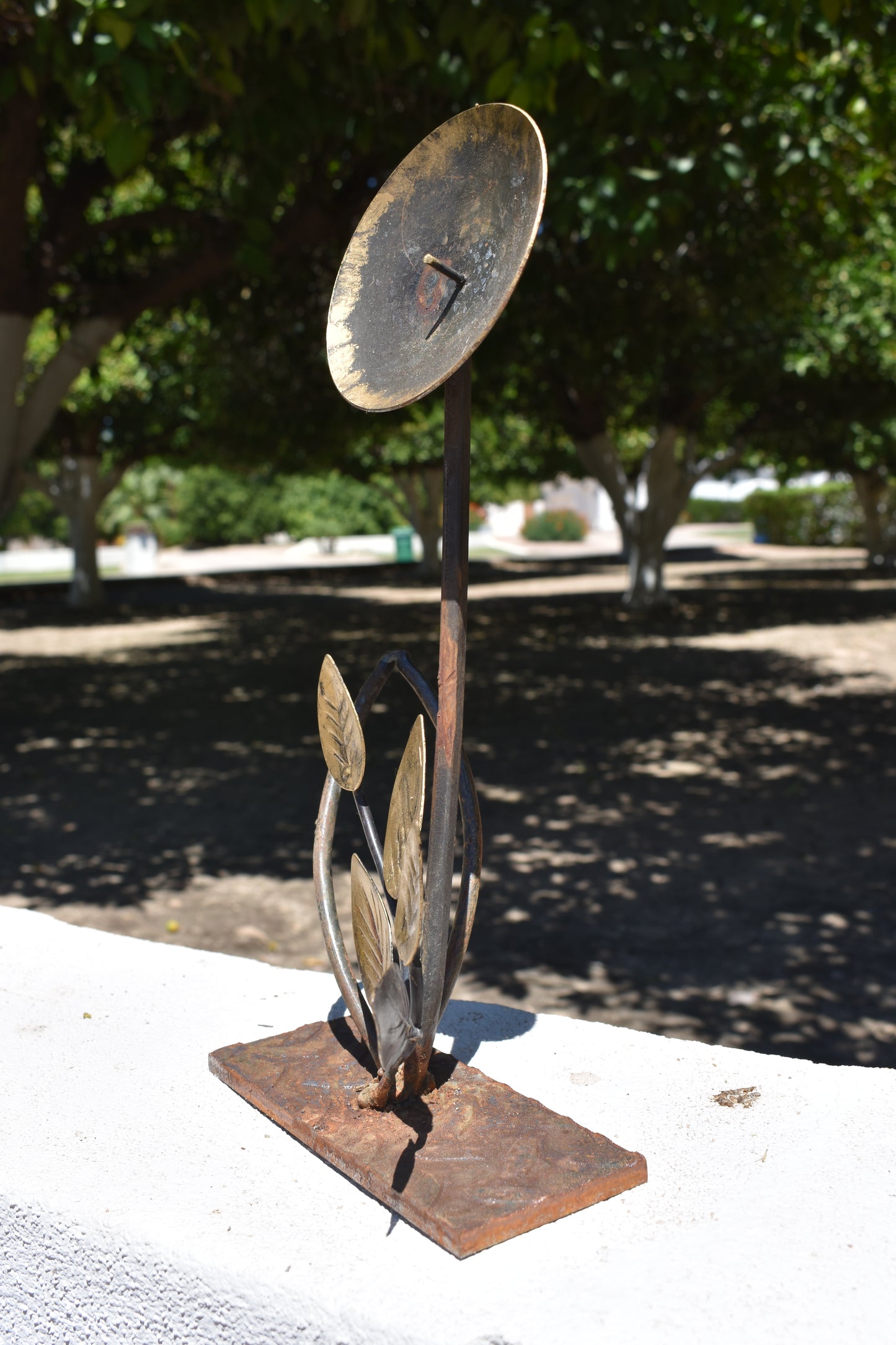 Full Moon Bloom — Original Metal Sculpture