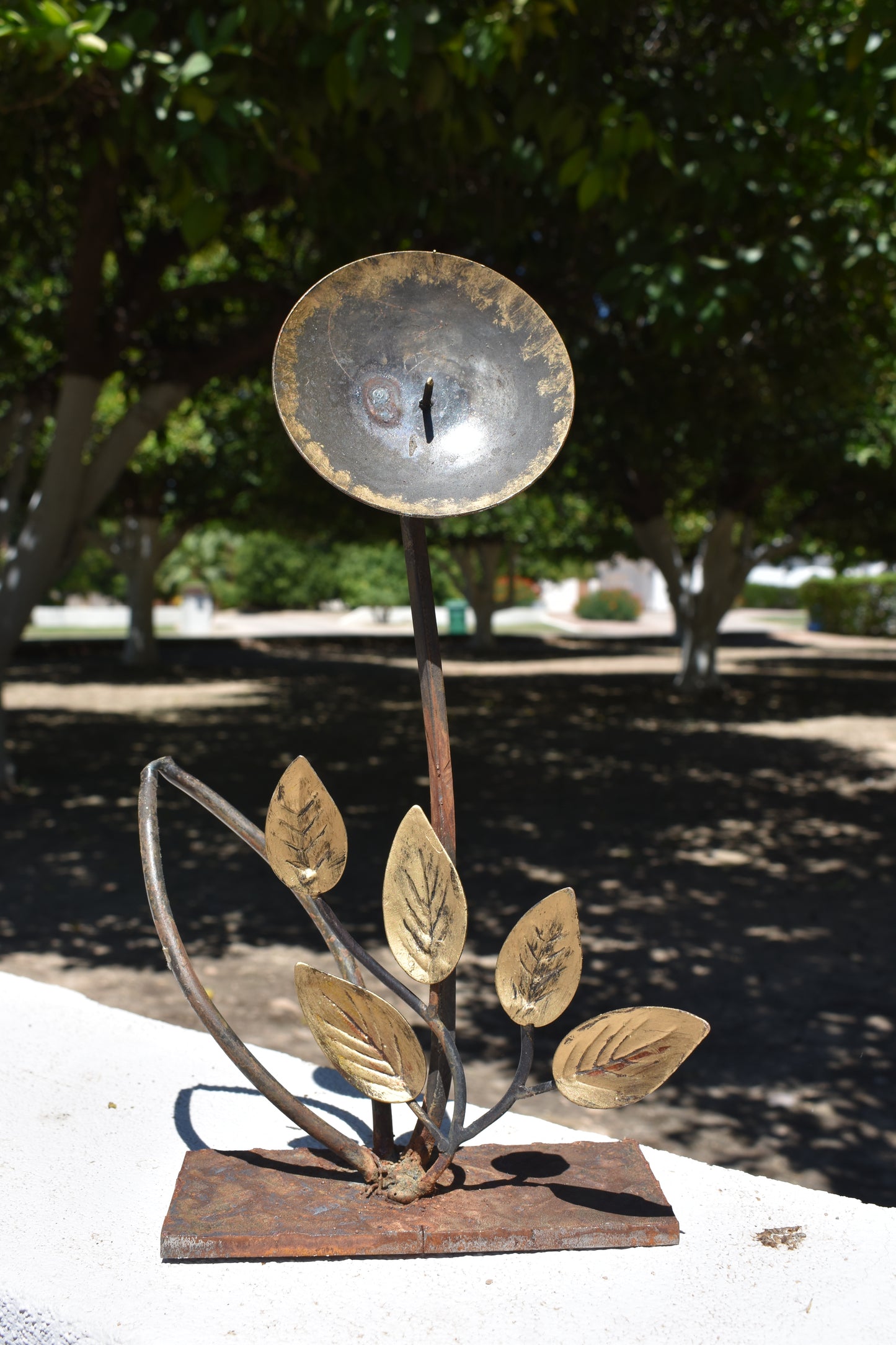 Full Moon Bloom — Original Metal Sculpture