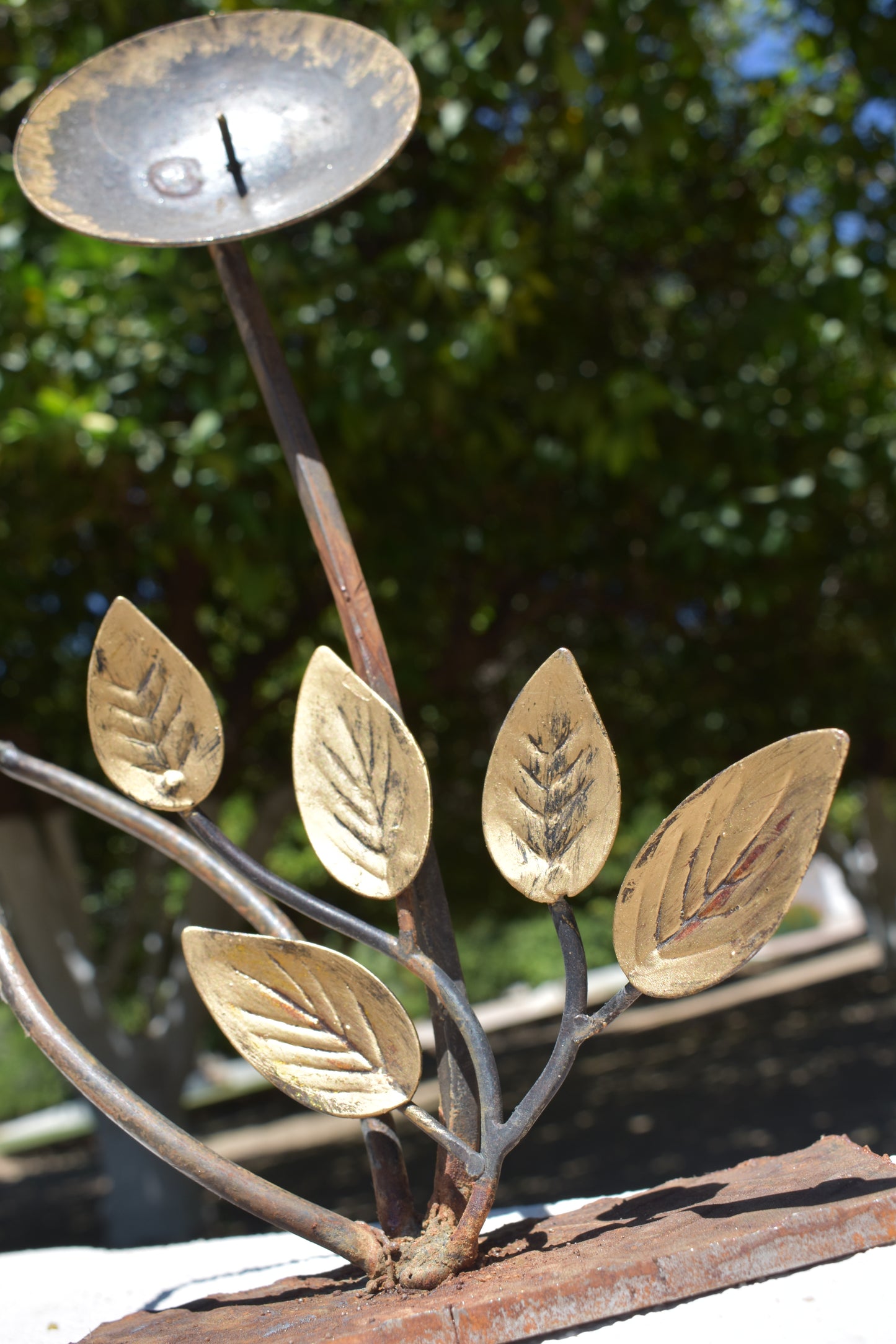 Full Moon Bloom — Original Metal Sculpture