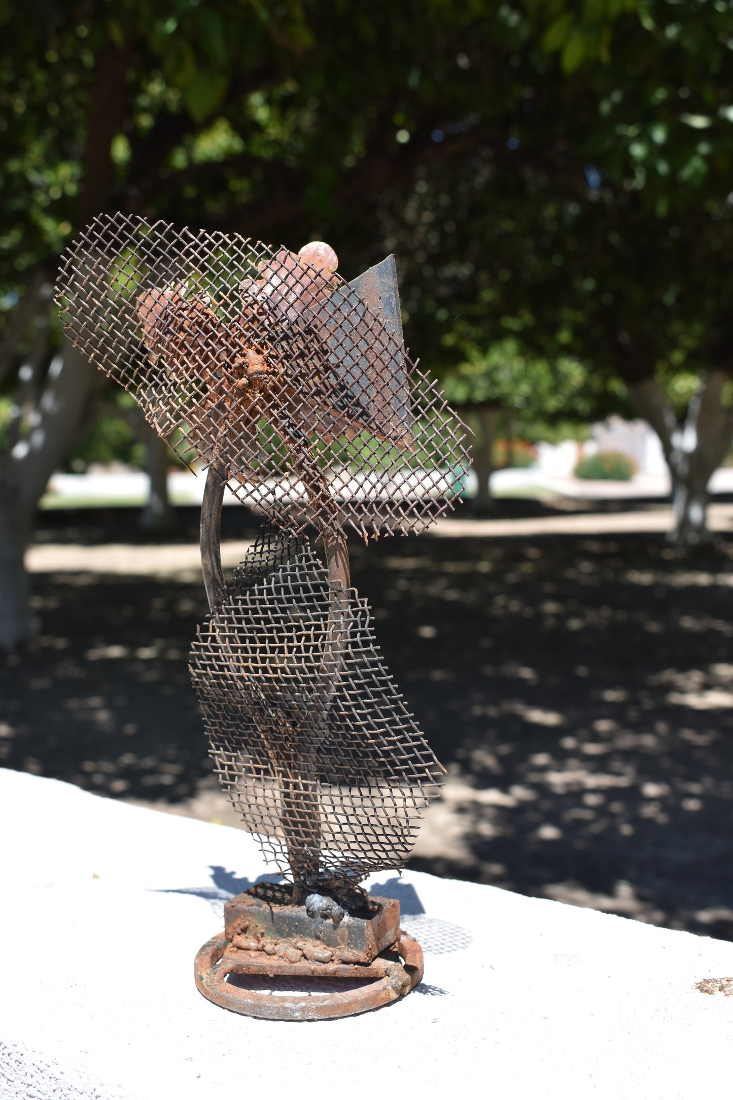 Mesh & Leaf — Original Metal Sculpture