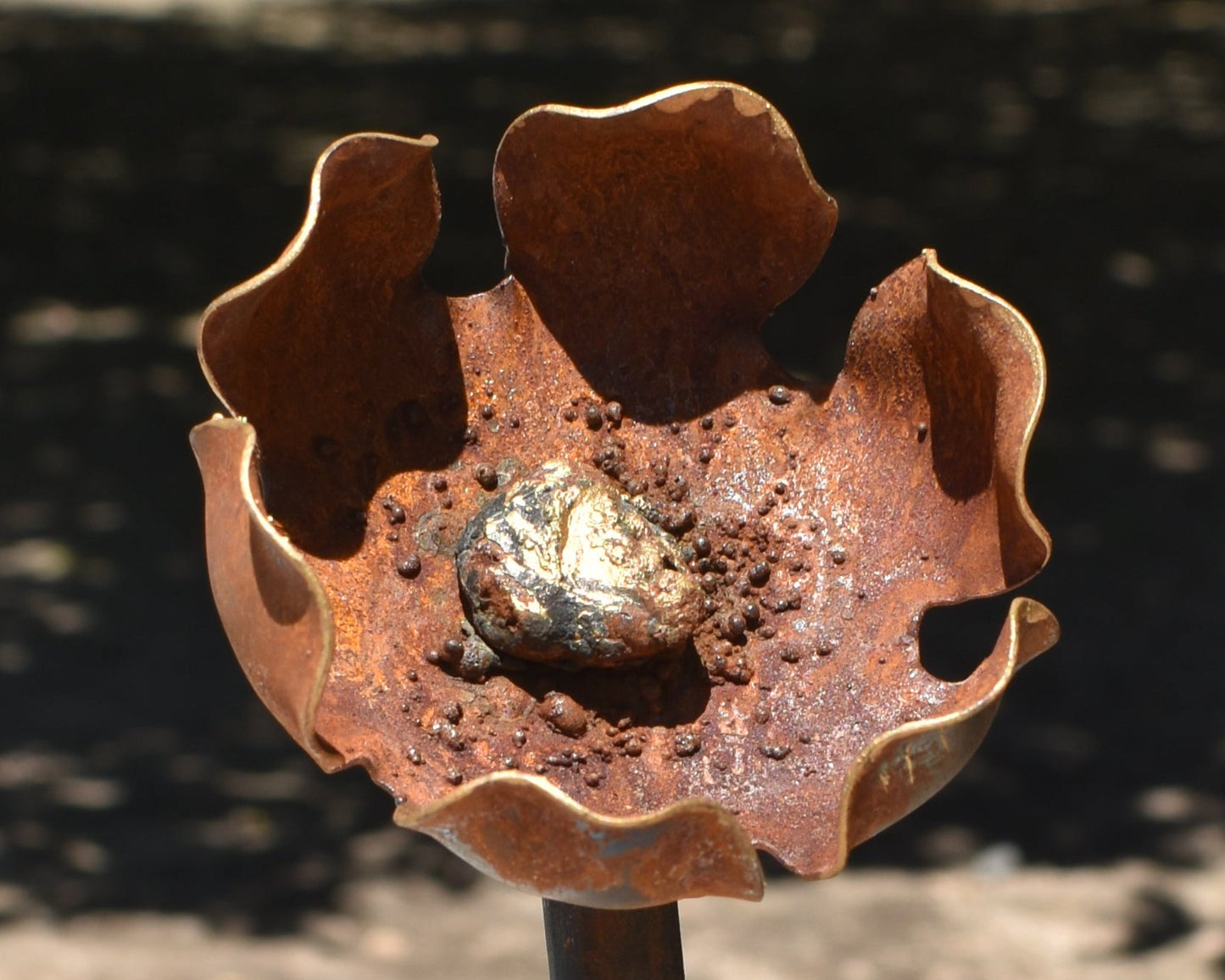 Lattice & Bloom — Original Metal Sculpture
