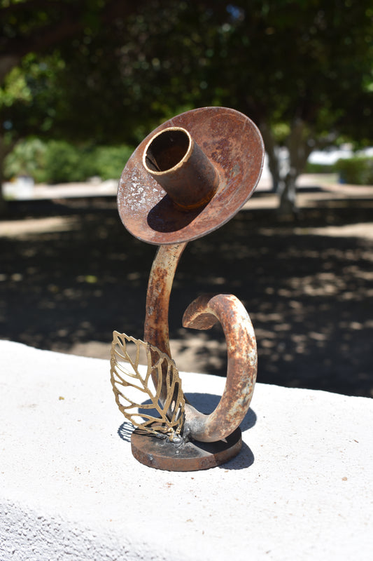 The Unlikely Flower — Original Metal Sculpture