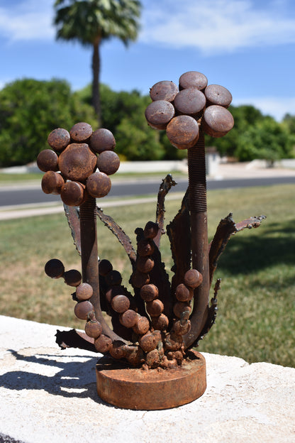 Iron Bloom Duo — Original Metal Sculpture