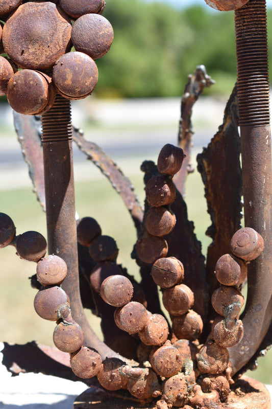 Iron Bloom Duo — Original Metal Sculpture