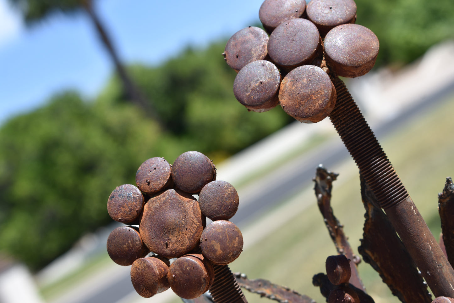 Iron Bloom Duo — Original Metal Sculpture