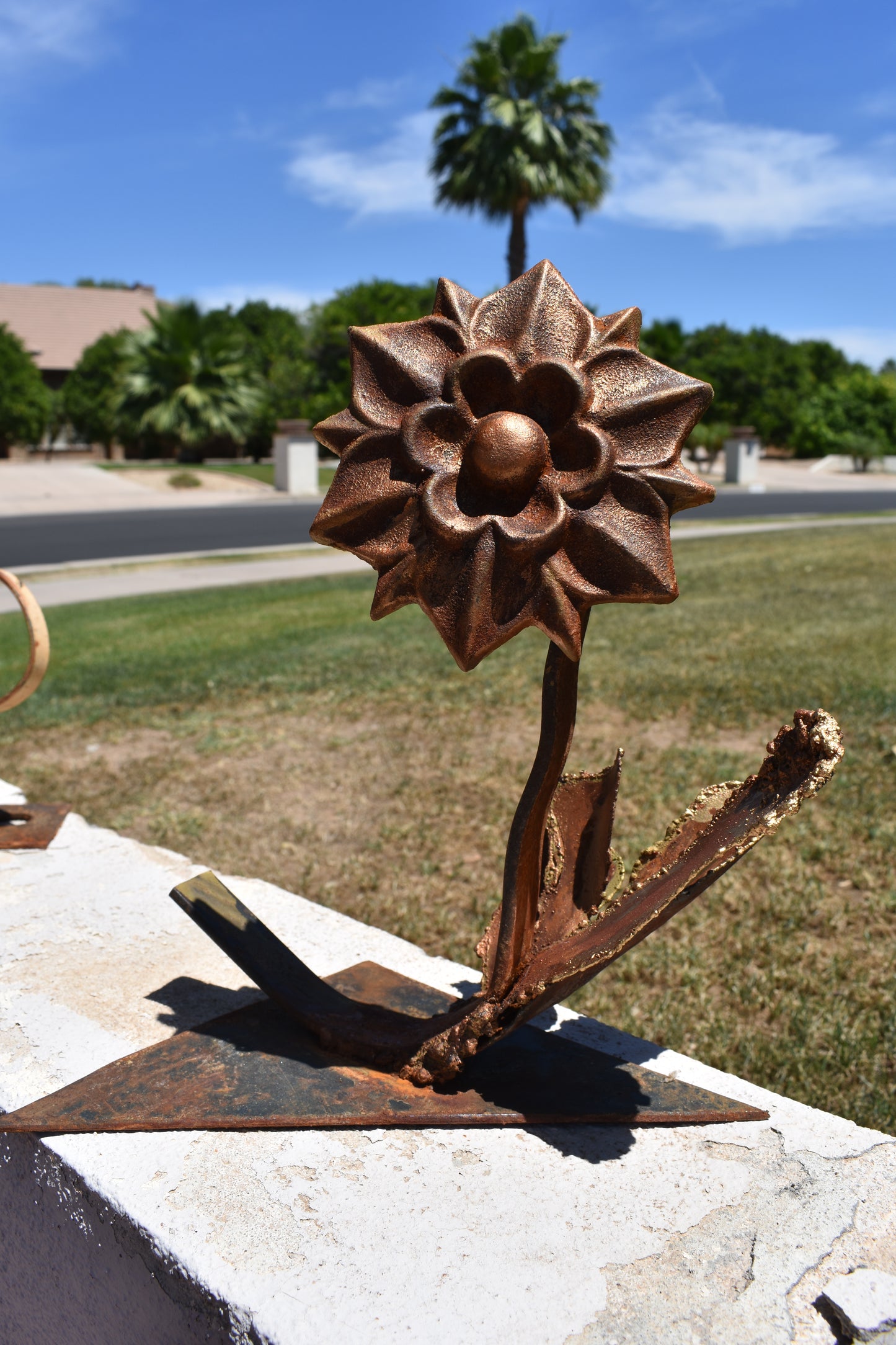 Copper Dahlia — Original Metal Sculpture