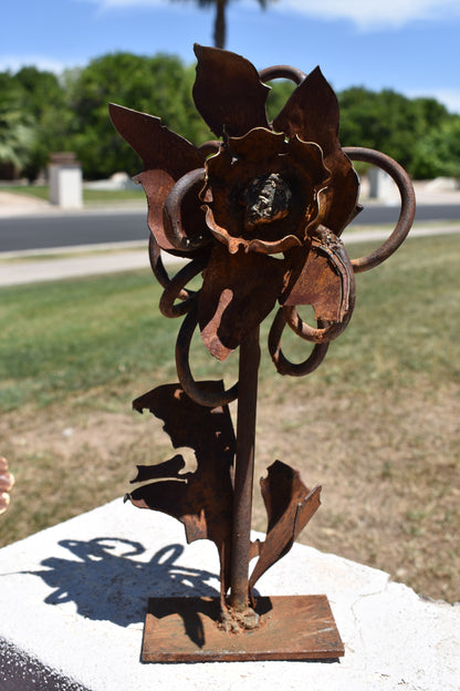 Wild Rose — Original Metal Sculpture