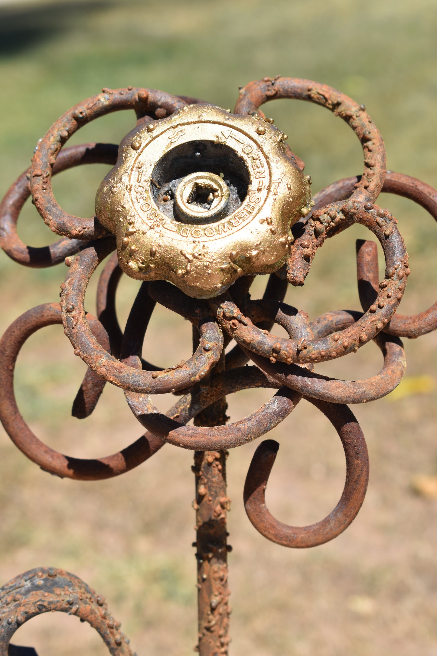 Valve Bloom — Original Metal Sculpture