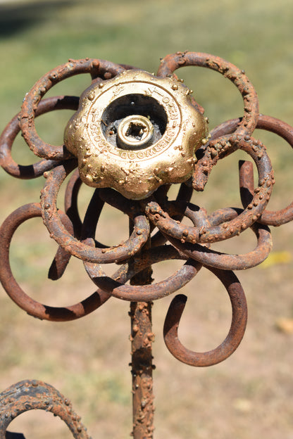 Valve Bloom — Original Metal Sculpture