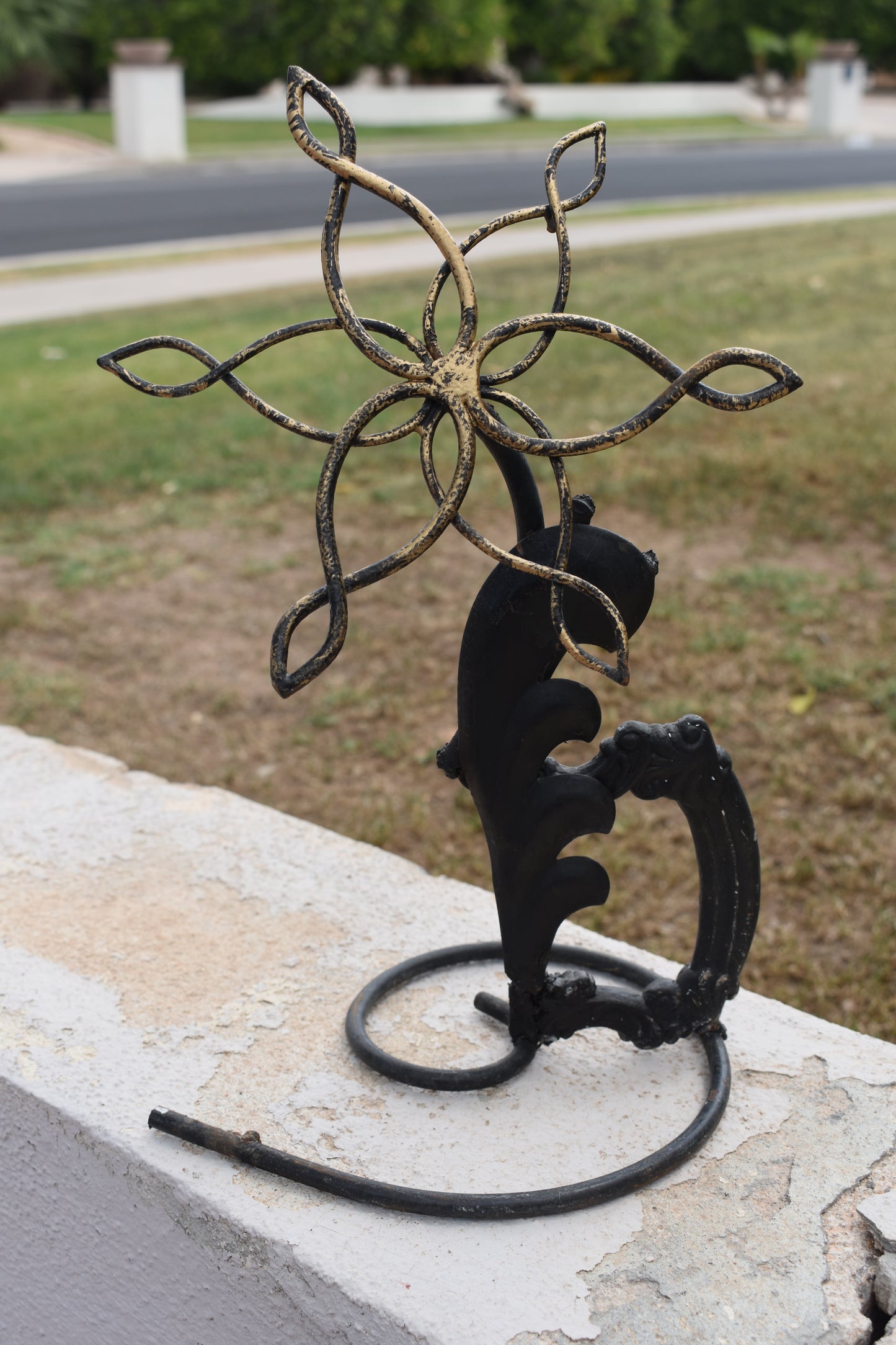 Mandala Bloom — Original Metal Sculpture