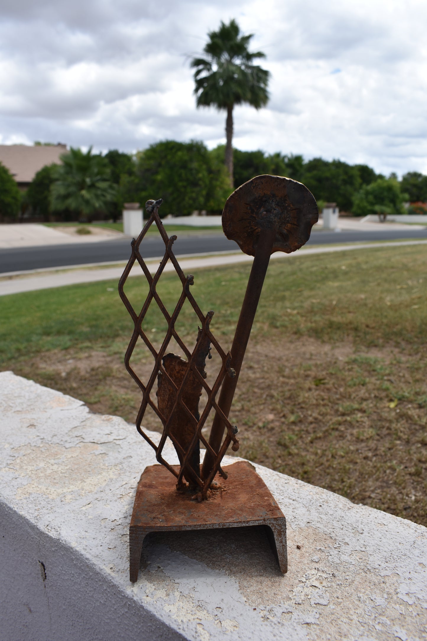 Garden Gate Bloom — Original Metal Sculpture