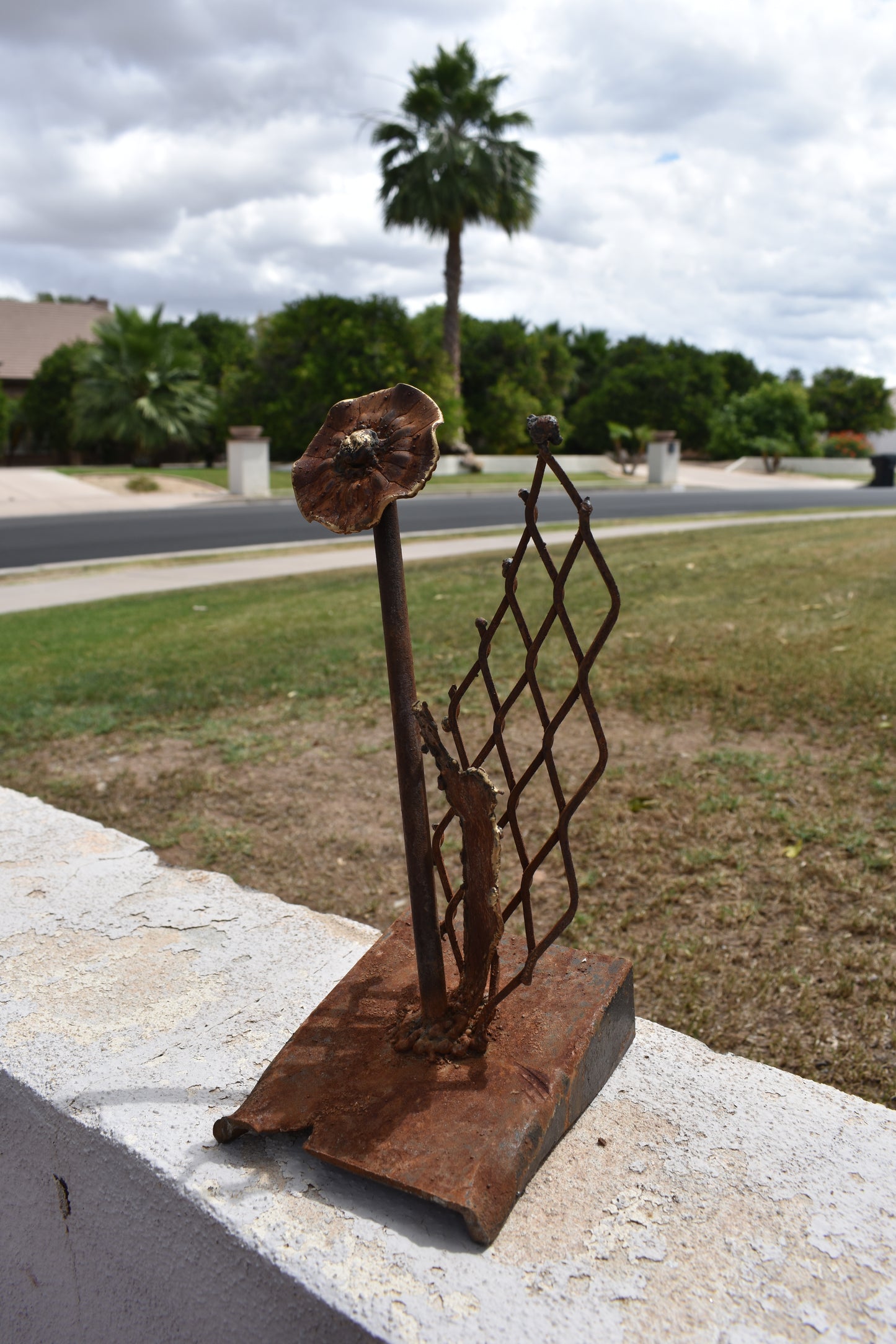Garden Gate Bloom — Original Metal Sculpture