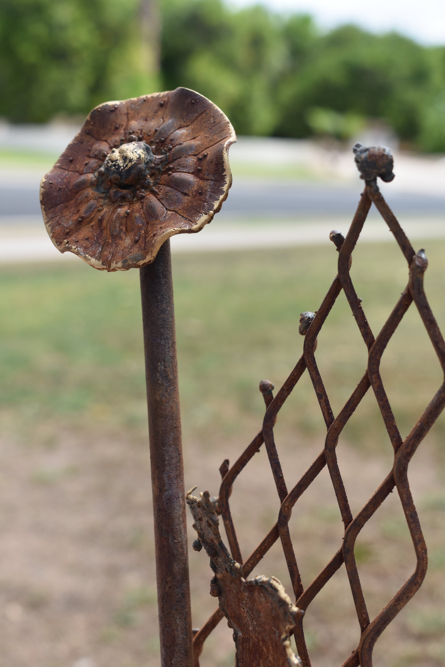 Garden Gate Bloom — Original Metal Sculpture