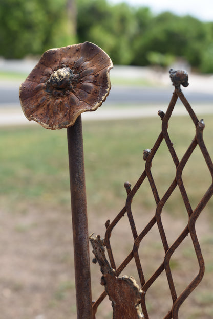 Garden Gate Bloom — Original Metal Sculpture
