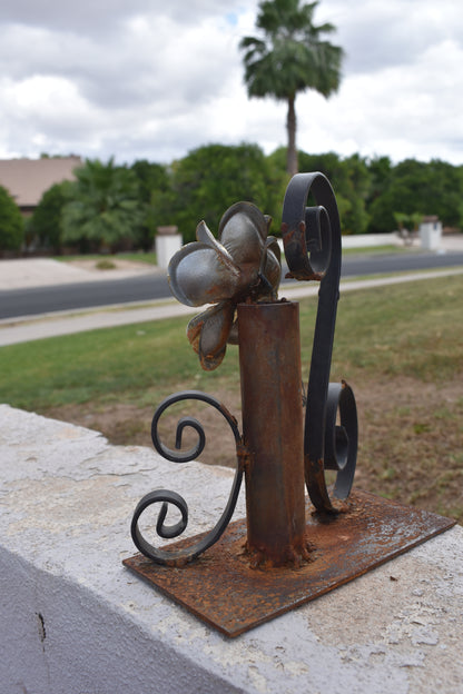 Golden Lotus — Original Metal Sculpture