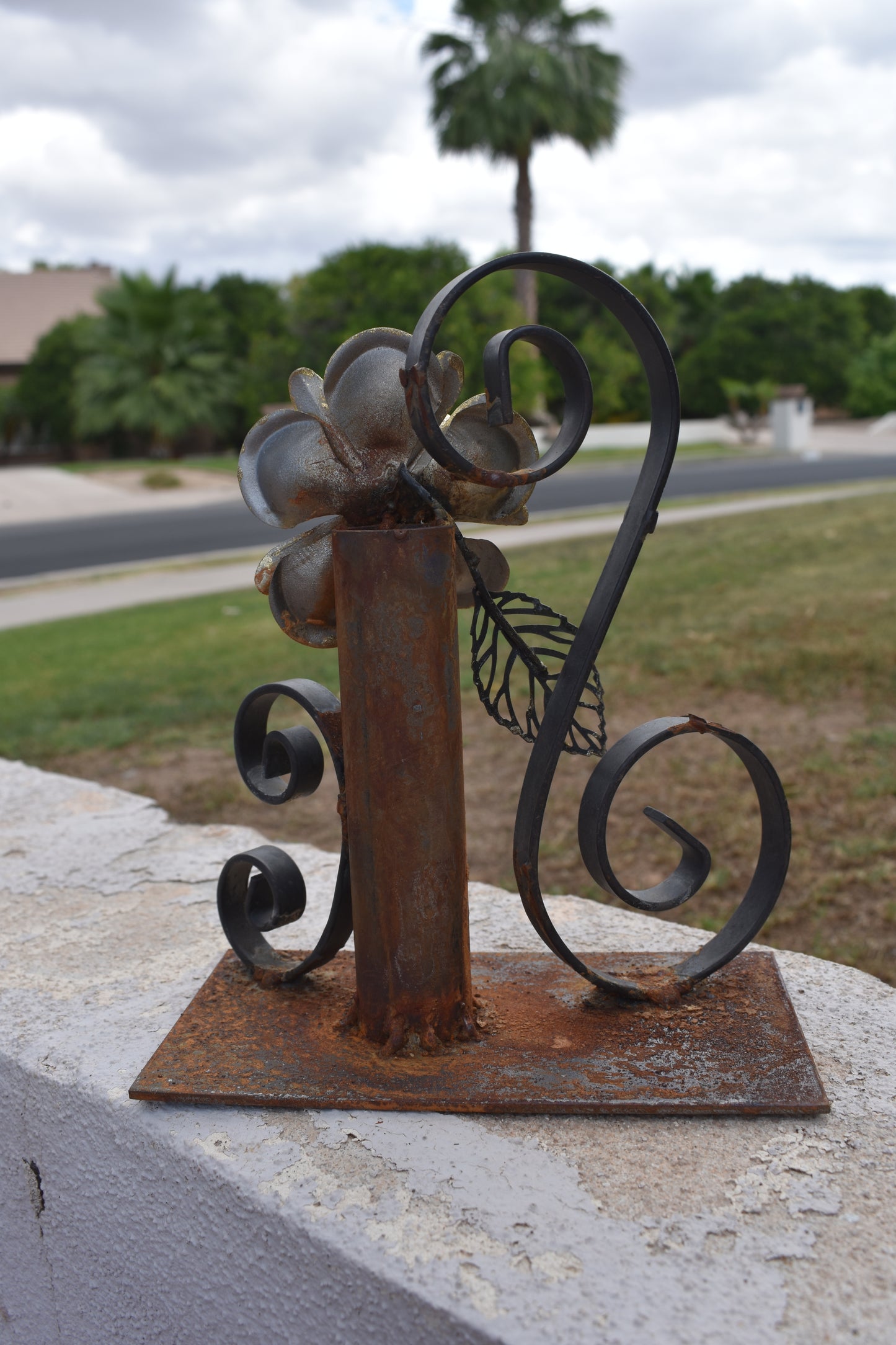Golden Lotus — Original Metal Sculpture