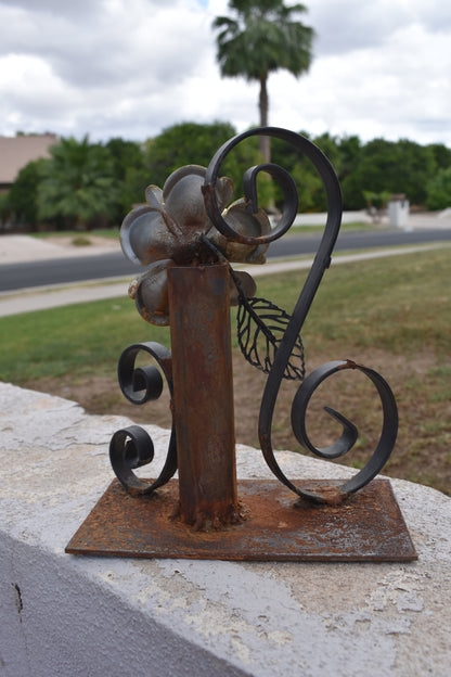 Golden Lotus — Original Metal Sculpture