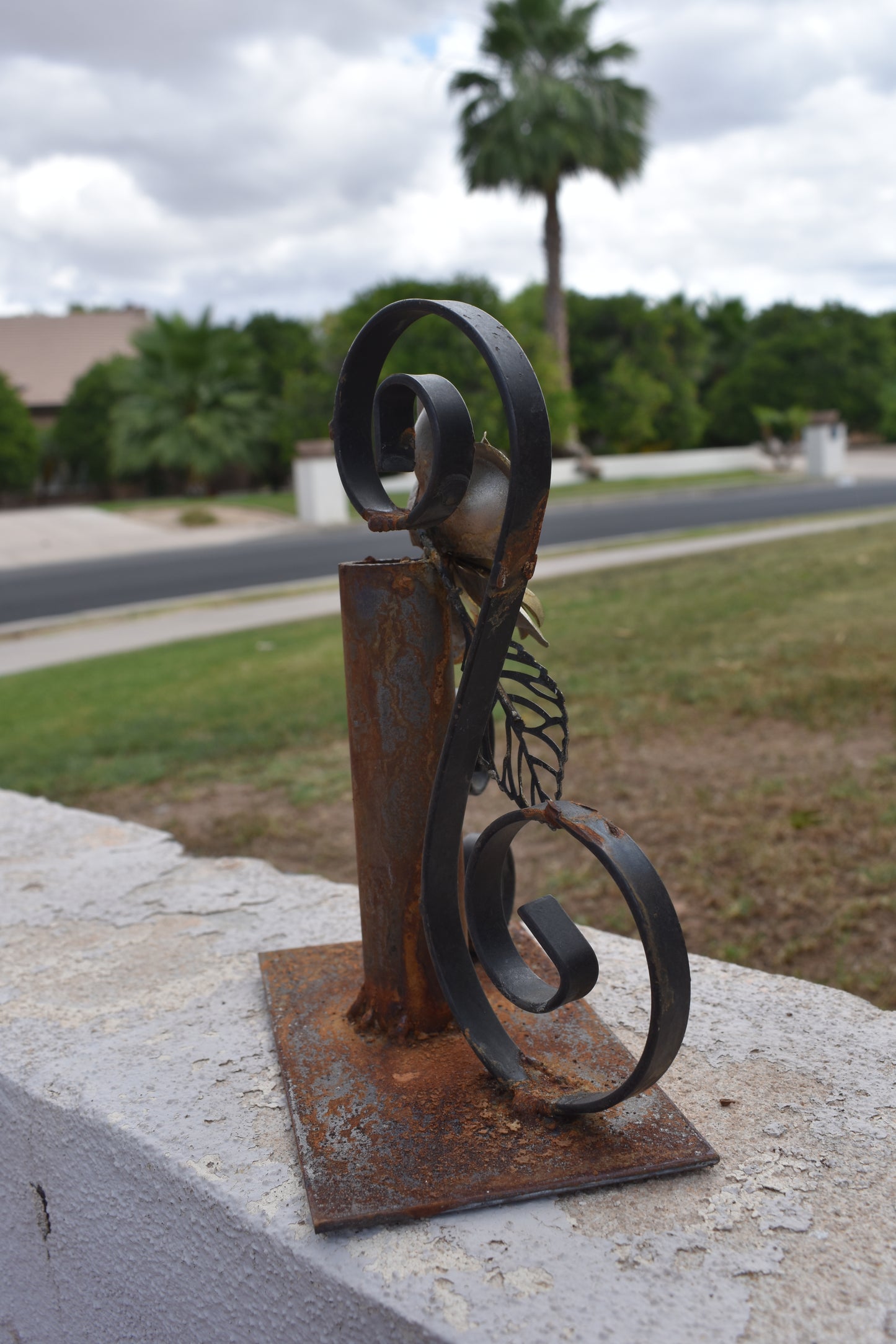 Golden Lotus — Original Metal Sculpture