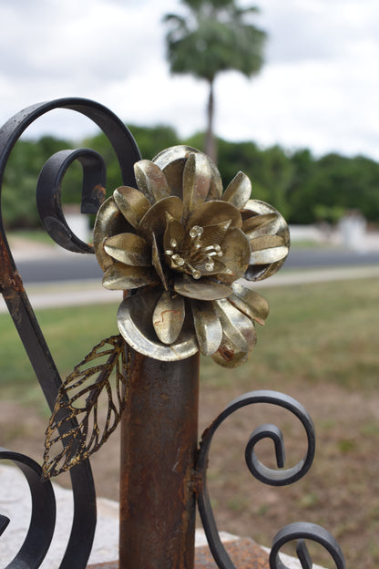 Golden Lotus — Original Metal Sculpture
