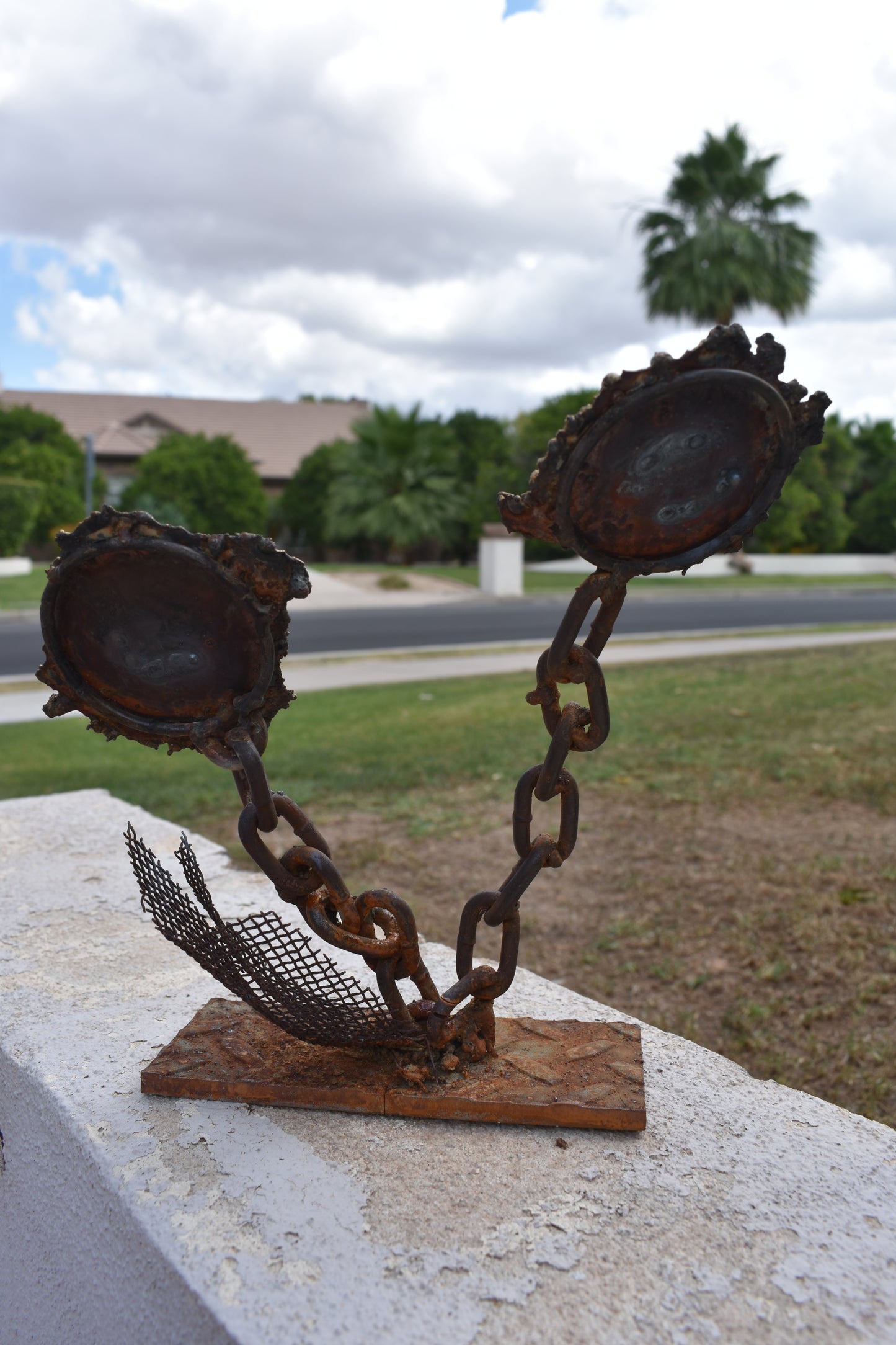 Chain Gang Blooms — Original Metal Sculpture