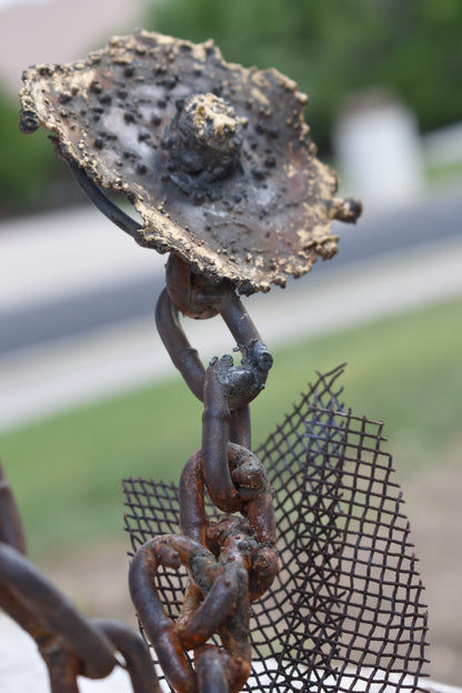 Chain Gang Blooms — Original Metal Sculpture