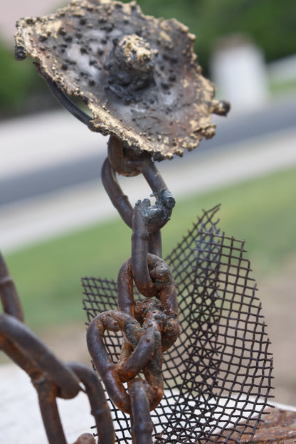 Chain Gang Blooms — Original Metal Sculpture