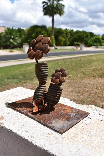 Double Spring Bloom — Original Metal Sculpture