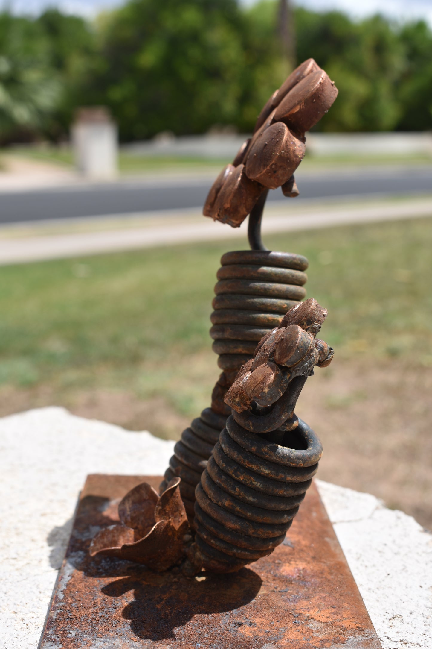 Double Spring Bloom — Original Metal Sculpture