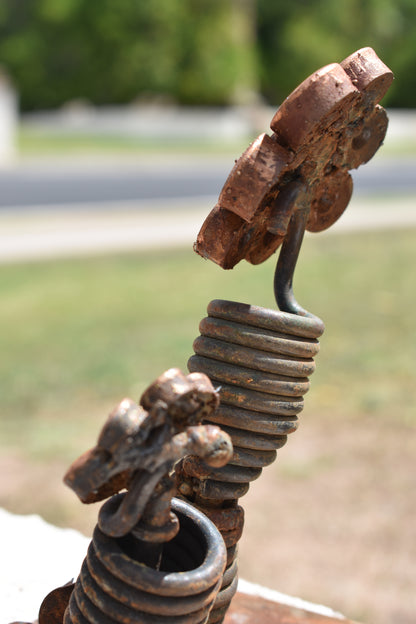 Double Spring Bloom — Original Metal Sculpture