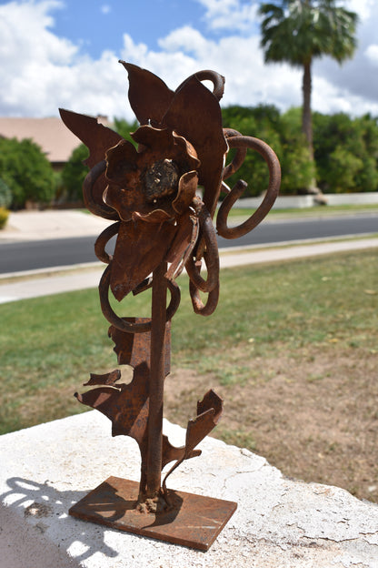 Wild Rose — Original Metal Sculpture