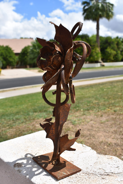 Wild Rose — Original Metal Sculpture