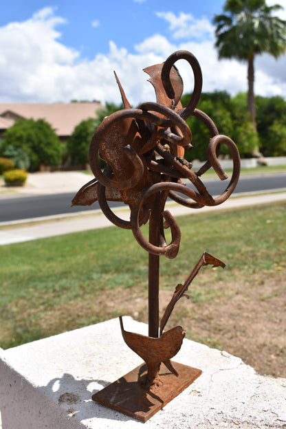 Wild Rose — Original Metal Sculpture
