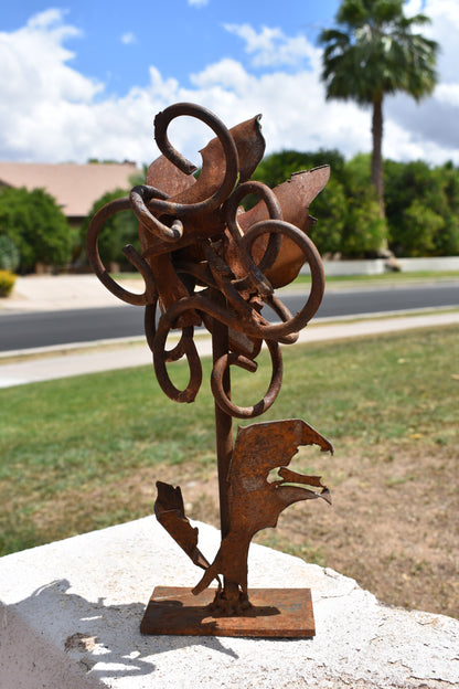 Wild Rose — Original Metal Sculpture