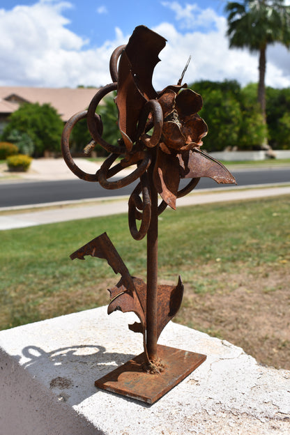 Wild Rose — Original Metal Sculpture