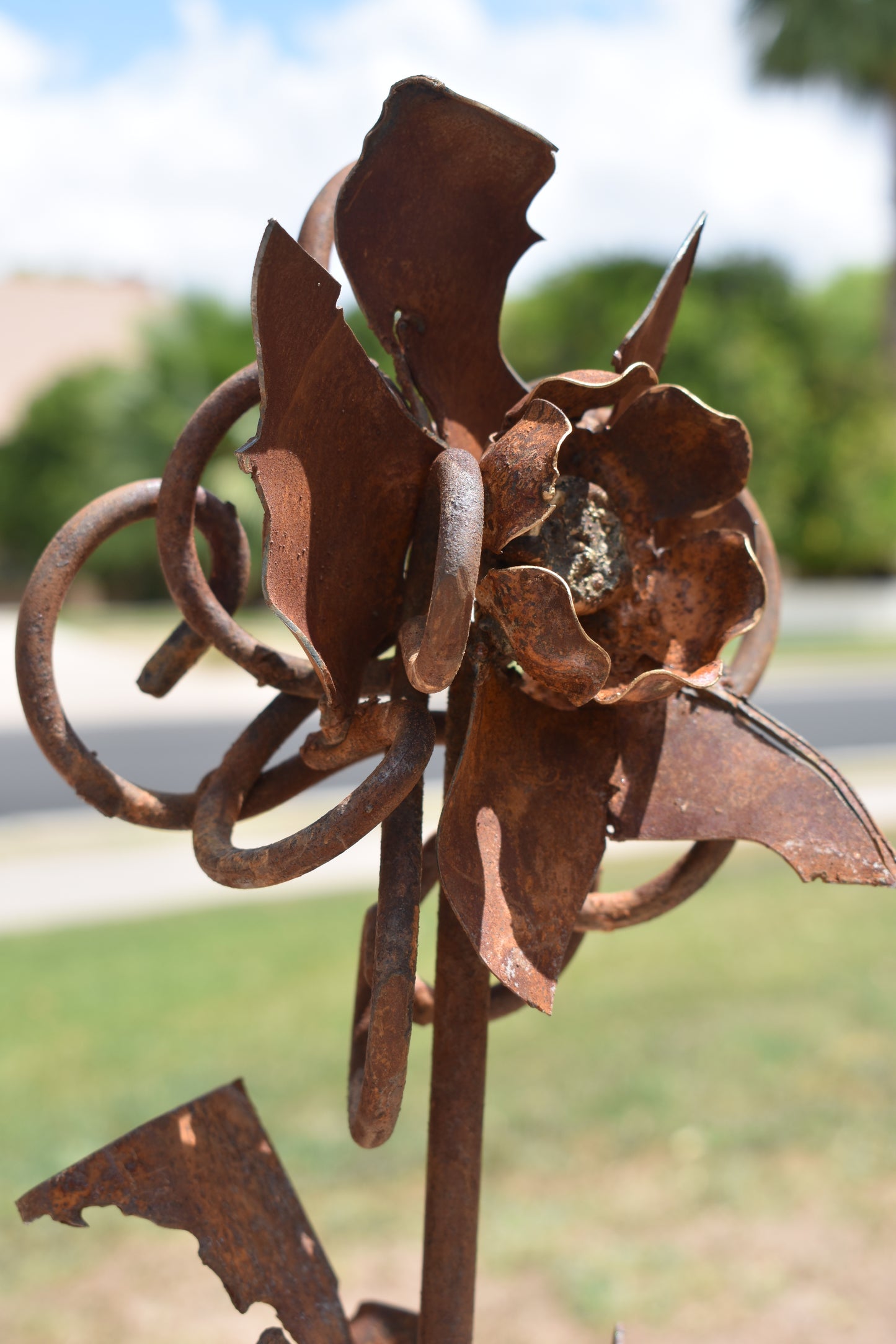 Wild Rose — Original Metal Sculpture