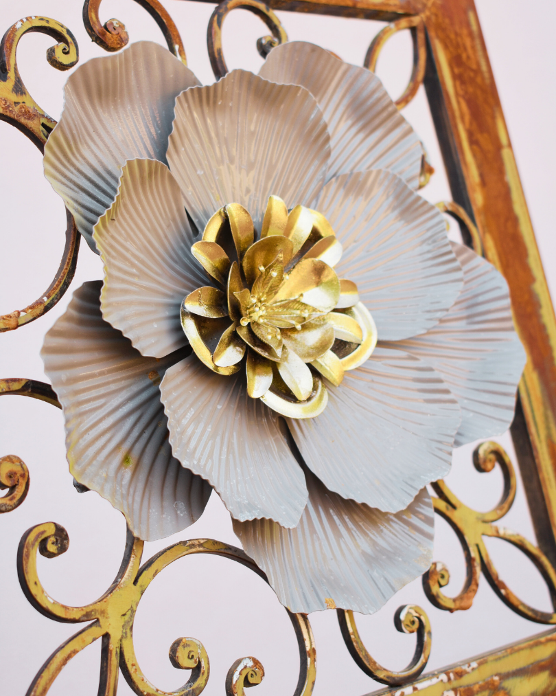 The Gated Bloom — Metal Garden Sculpture