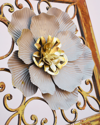 The Gated Bloom — Metal Garden Sculpture