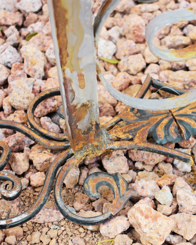 The Gated Bloom — Metal Garden Sculpture