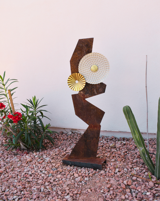Zig Zag Sun — Metal Garden Sculpture